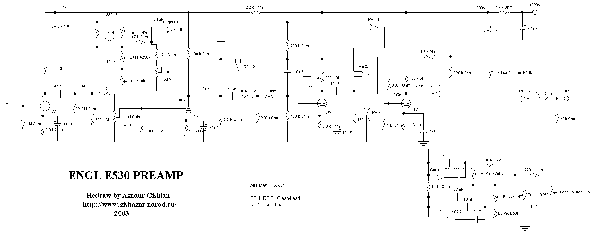 Engl e530 preamp схема